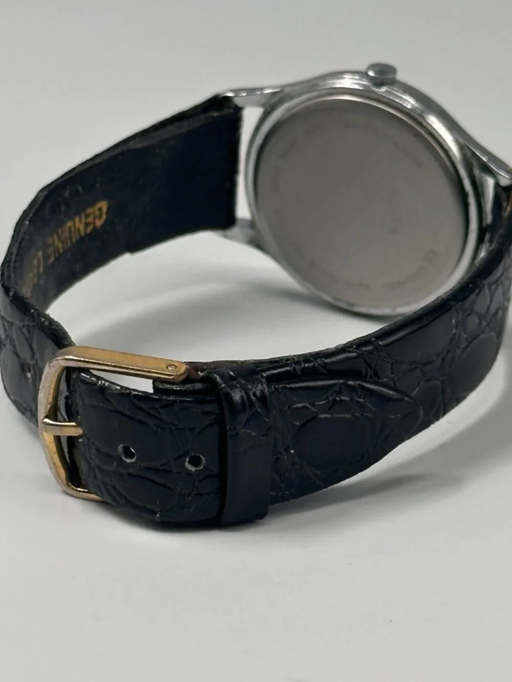 Lorus Mickey Mouse Watch Women Silver Tone Patent Leather Band New Battery